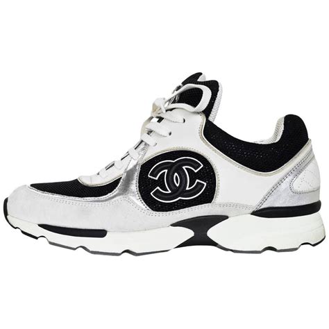 grey and white chanel trainers|Chanel white trainers women.